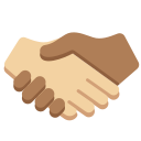Twitter (Twemoji 14.0)  🫱🏼‍🫲🏾  Handshake: Medium-light Skin Tone, Medium-dark Skin Tone Emoji