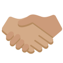 Twitter (Twemoji 14.0)  🤝🏽  Handshake: Medium Skin Tone Emoji