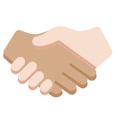 Twitter (Twemoji 14.0)  🫱🏽‍🫲🏻  Handshake: Medium Skin Tone, Light Skin Tone Emoji