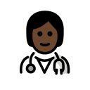 OpenMoji 13.1  🧑🏿‍⚕️  Health Worker: Dark Skin Tone Emoji