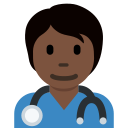 Twitter (Twemoji 14.0)  🧑🏿‍⚕️  Health Worker: Dark Skin Tone Emoji