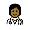 OpenMoji 13.1  🧑🏾‍⚕️  Health Worker: Medium-dark Skin Tone Emoji