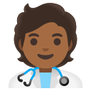 Google (Android 12L)  🧑🏾‍⚕️  Health Worker: Medium-dark Skin Tone Emoji