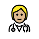OpenMoji 13.1  🧑🏼‍⚕️  Health Worker: Medium-light Skin Tone Emoji