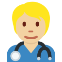 Twitter (Twemoji 14.0)  🧑🏼‍⚕️  Health Worker: Medium-light Skin Tone Emoji