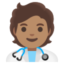 Google (Android 12L)  🧑🏽‍⚕️  Health Worker: Medium Skin Tone Emoji