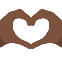 Twitter (Twemoji 14.0)  🫶🏿  Heart Hands: Dark Skin Tone Emoji