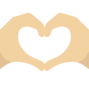 Twitter (Twemoji 14.0)  🫶🏼  Heart Hands: Medium-light Skin Tone Emoji