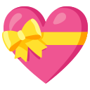 Google (Android 12L)  💝  Heart With Ribbon Emoji