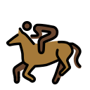 OpenMoji 13.1  🏇🏿  Horse Racing: Dark Skin Tone Emoji