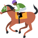 Twitter (Twemoji 14.0)  🏇🏿  Horse Racing: Dark Skin Tone Emoji