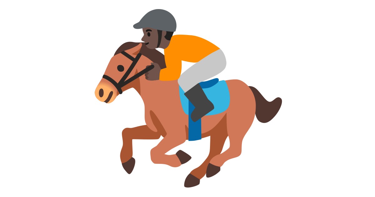 🏇🏿  Horse Racing: Dark Skin Tone