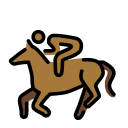 OpenMoji 13.1  🏇🏾  Horse Racing: Medium-dark Skin Tone Emoji