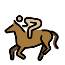 OpenMoji 13.1  🏇🏼  Horse Racing: Medium-light Skin Tone Emoji
