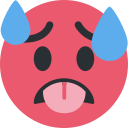 Twitter (Twemoji 14.0)  🥵  Hot Face Emoji