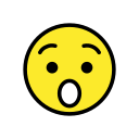 OpenMoji 13.1  😯  Hushed Face Emoji