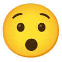 Google (Android 12L)  😯  Hushed Face Emoji