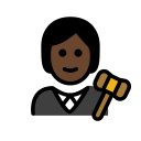 OpenMoji 13.1  🧑🏿‍⚖️  Judge: Dark Skin Tone Emoji