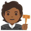 Google (Android 12L)  🧑🏾‍⚖️  Judge: Medium-dark Skin Tone Emoji