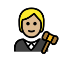 OpenMoji 13.1  🧑🏼‍⚖️  Judge: Medium-light Skin Tone Emoji