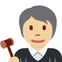 Twitter (Twemoji 14.0)  🧑🏼‍⚖️  Judge: Medium-light Skin Tone Emoji