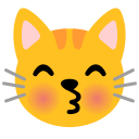 Google (Android 12L)  😽  Kissing Cat Emoji