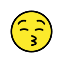 OpenMoji 13.1  😚  Kissing Face With Closed Eyes Emoji