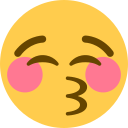 Twitter (Twemoji 14.0)  😚  Kissing Face With Closed Eyes Emoji