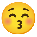 Google (Android 12L)  😚  Kissing Face With Closed Eyes Emoji