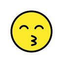 OpenMoji 13.1  😙  Kissing Face With Smiling Eyes Emoji