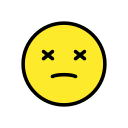 OpenMoji 13.1  😵  Knocked-out Face Emoji