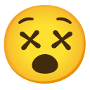 Google (Android 12L)  😵  Knocked-out Face Emoji