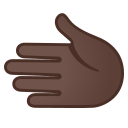 Google (Android 12L)  🫲🏿  Leftwards Hand: Dark Skin Tone Emoji