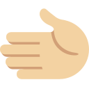 Twitter (Twemoji 14.0)  🫲🏼  Leftwards Hand: Medium-light Skin Tone Emoji