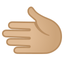 Google (Android 12L)  🫲🏼  Leftwards Hand: Medium-light Skin Tone Emoji