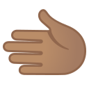 Google (Android 12L)  🫲🏽  Leftwards Hand: Medium Skin Tone Emoji