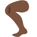 Twitter (Twemoji 14.0)  🦵🏿  Leg: Dark Skin Tone Emoji