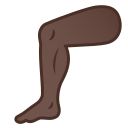 Google (Android 12L)  🦵🏿  Leg: Dark Skin Tone Emoji