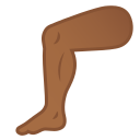 Google (Android 12L)  🦵🏾  Leg: Medium-dark Skin Tone Emoji