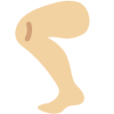 Twitter (Twemoji 14.0)  🦵🏼  Leg: Medium-light Skin Tone Emoji