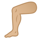 Google (Android 12L)  🦵🏼  Leg: Medium-light Skin Tone Emoji