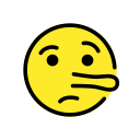 OpenMoji 13.1  🤥  Lying Face Emoji