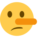 Twitter (Twemoji 14.0)  🤥  Lying Face Emoji