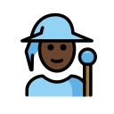 OpenMoji 13.1  🧙🏿  Mage: Dark Skin Tone Emoji