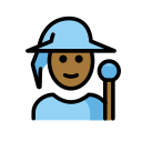 OpenMoji 13.1  🧙🏾  Mage: Medium-dark Skin Tone Emoji