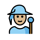 OpenMoji 13.1  🧙🏼  Mage: Medium-light Skin Tone Emoji