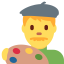 Twitter (Twemoji 14.0)  👨‍🎨  Man Artist Emoji