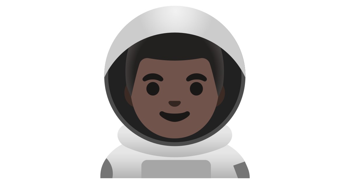 👨🏿‍🚀  Man Astronaut: Dark Skin Tone