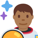 Twitter (Twemoji 14.0)  👨🏾‍🚀  Man Astronaut: Medium-dark Skin Tone Emoji