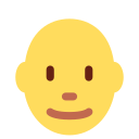 Twitter (Twemoji 14.0)  👨‍🦲  Man: Bald Emoji